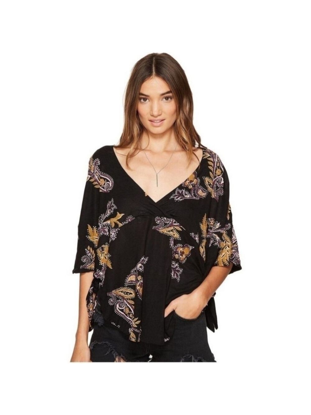 Free People Maui Wowie Printed Top